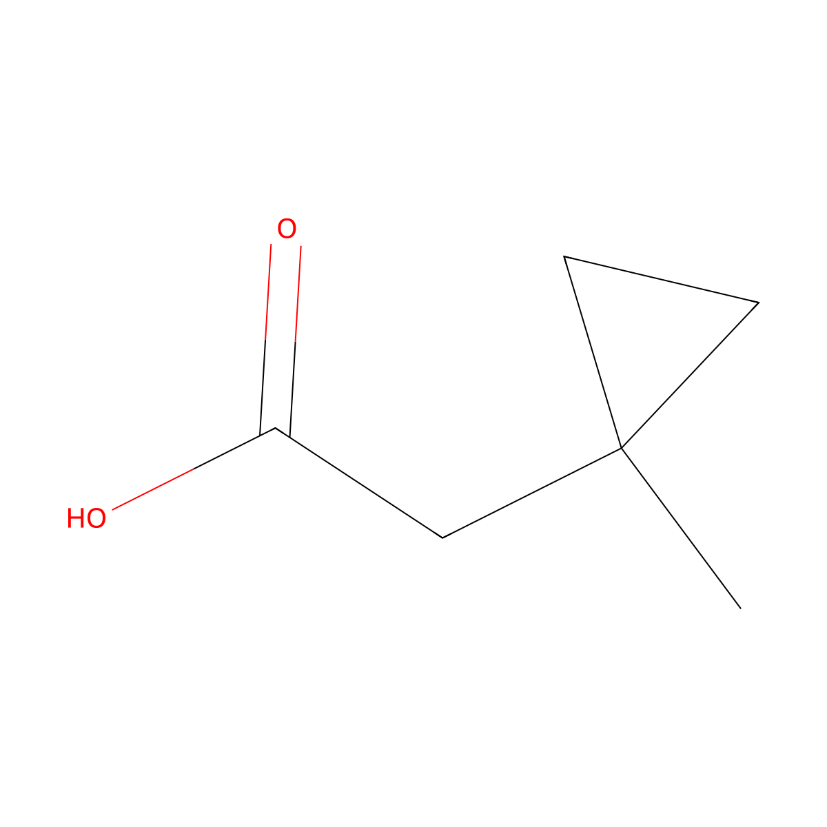 2-(1-Methylcyclopropyl)acetic acid molecular structure, CAS 71199-15-0