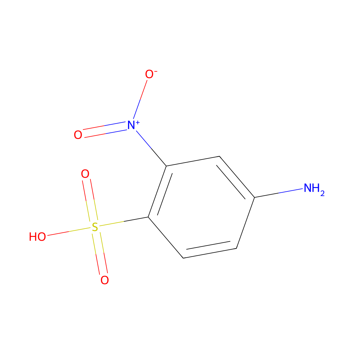 4-Amino-2-nitrobenzenesulfonic acid molecular structure, CAS 712-24-3