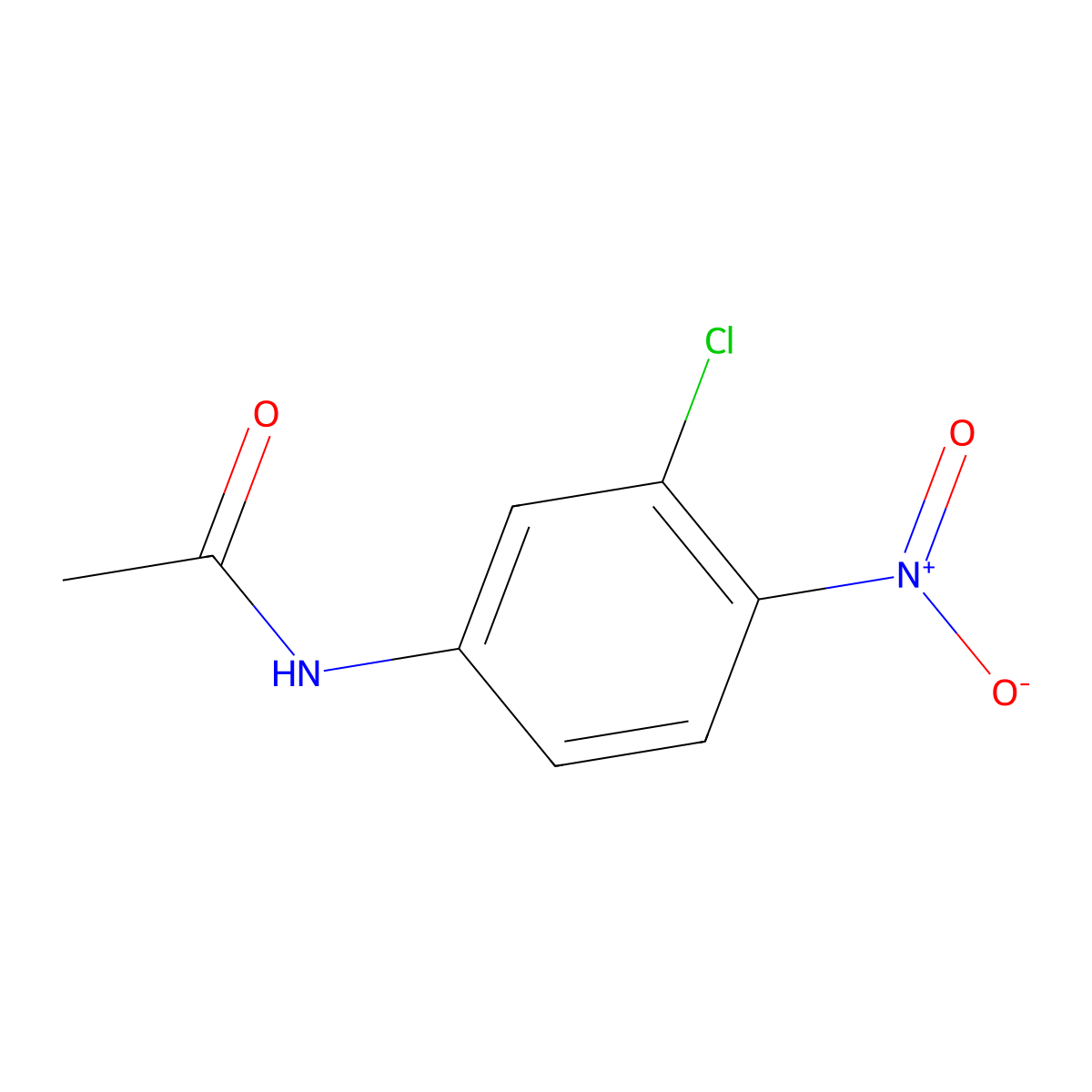 n-(3-Chloro-4-nitrophenyl)acetamide molecular structure, CAS 712-33-4