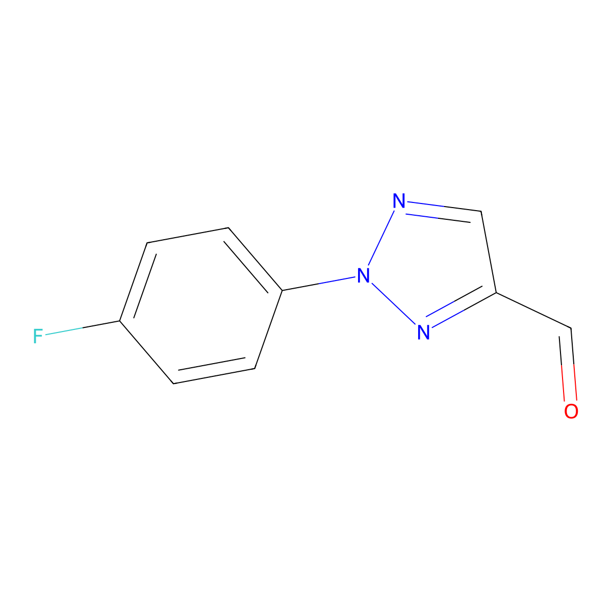 2-(4-fluorophenyl)-2H-1,2,3-triazole-4-carbaldehyde molecular structure, CAS 712-73-2