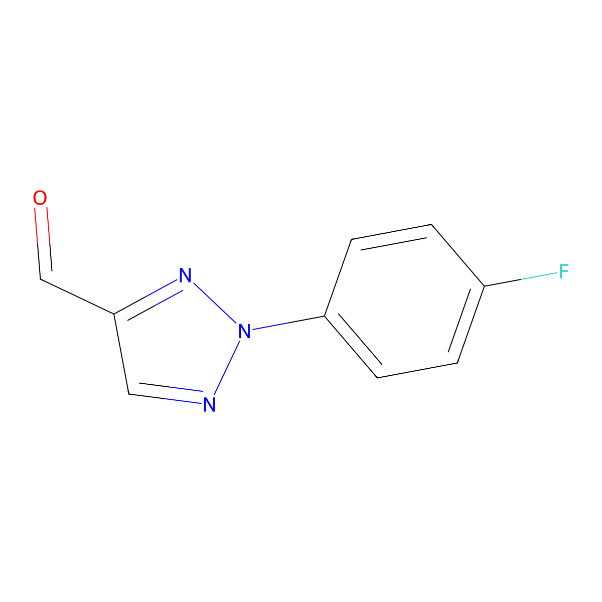 2-(4-fluorophenyl)-2H-1,2,3-triazole-4-carbaldehyde molecular structure, CAS 712-73-2