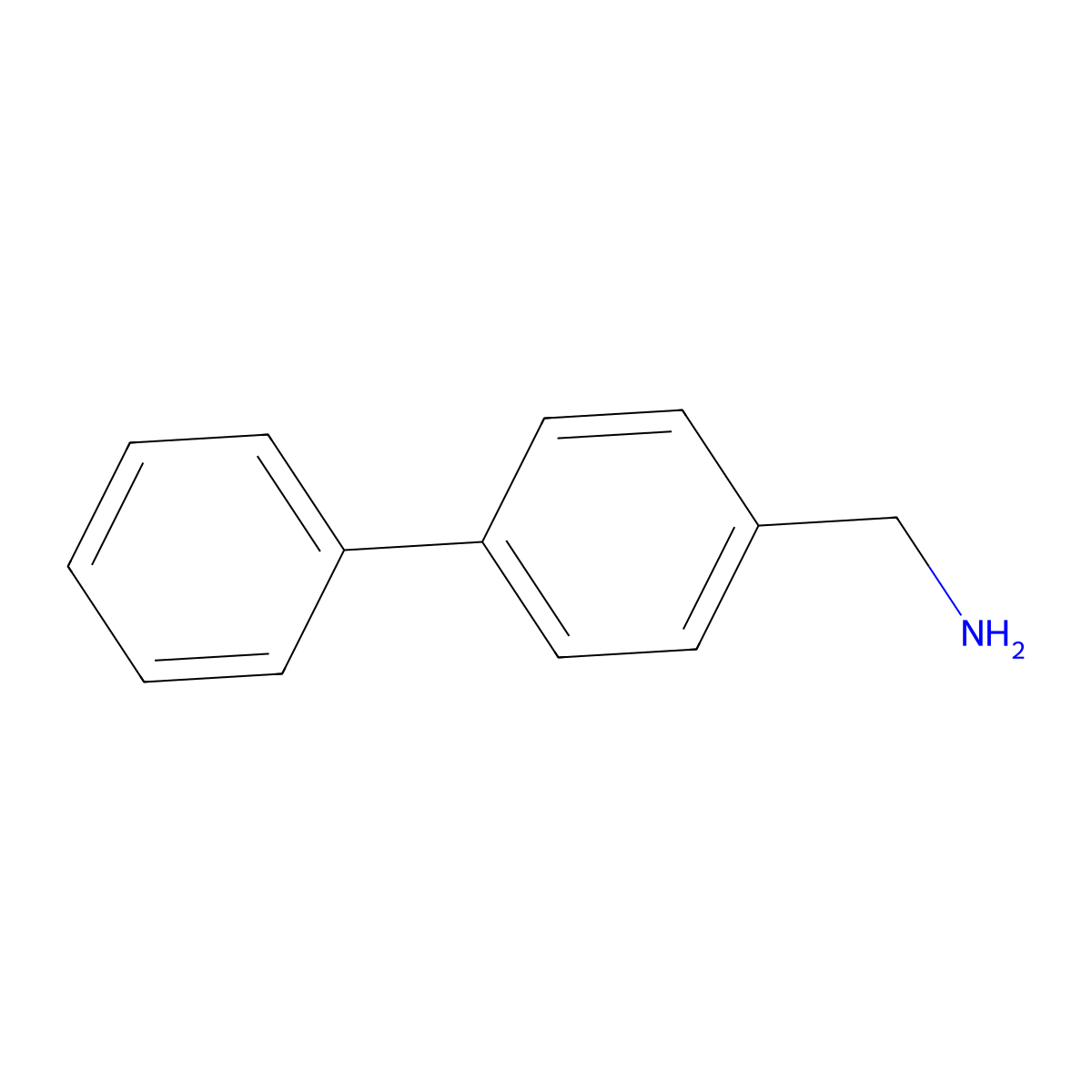 4-Phenylbenzylamine molecular structure, CAS 712-76-5