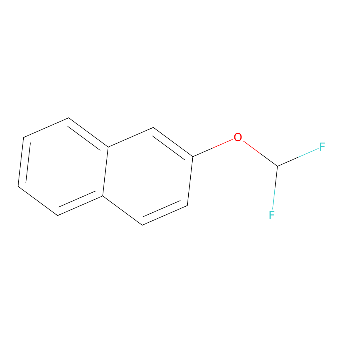 2-(Difluoromethoxy)naphthalene molecular structure, CAS 712-79-8