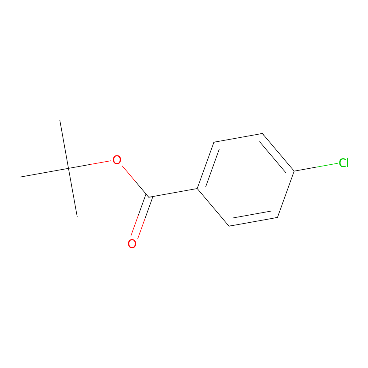 Benzoic acid, 4-chloro-, 1,1-dimethylethyl ester molecular structure, CAS 712-95-8