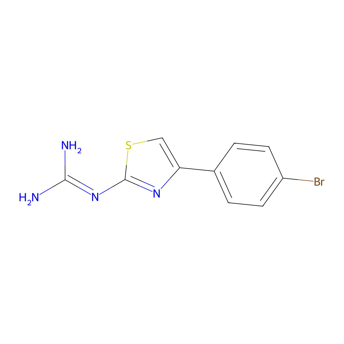 1-(4-(4-Bromophenyl)thiazol-2-yl)guanidine molecular structure, CAS 7120-03-8