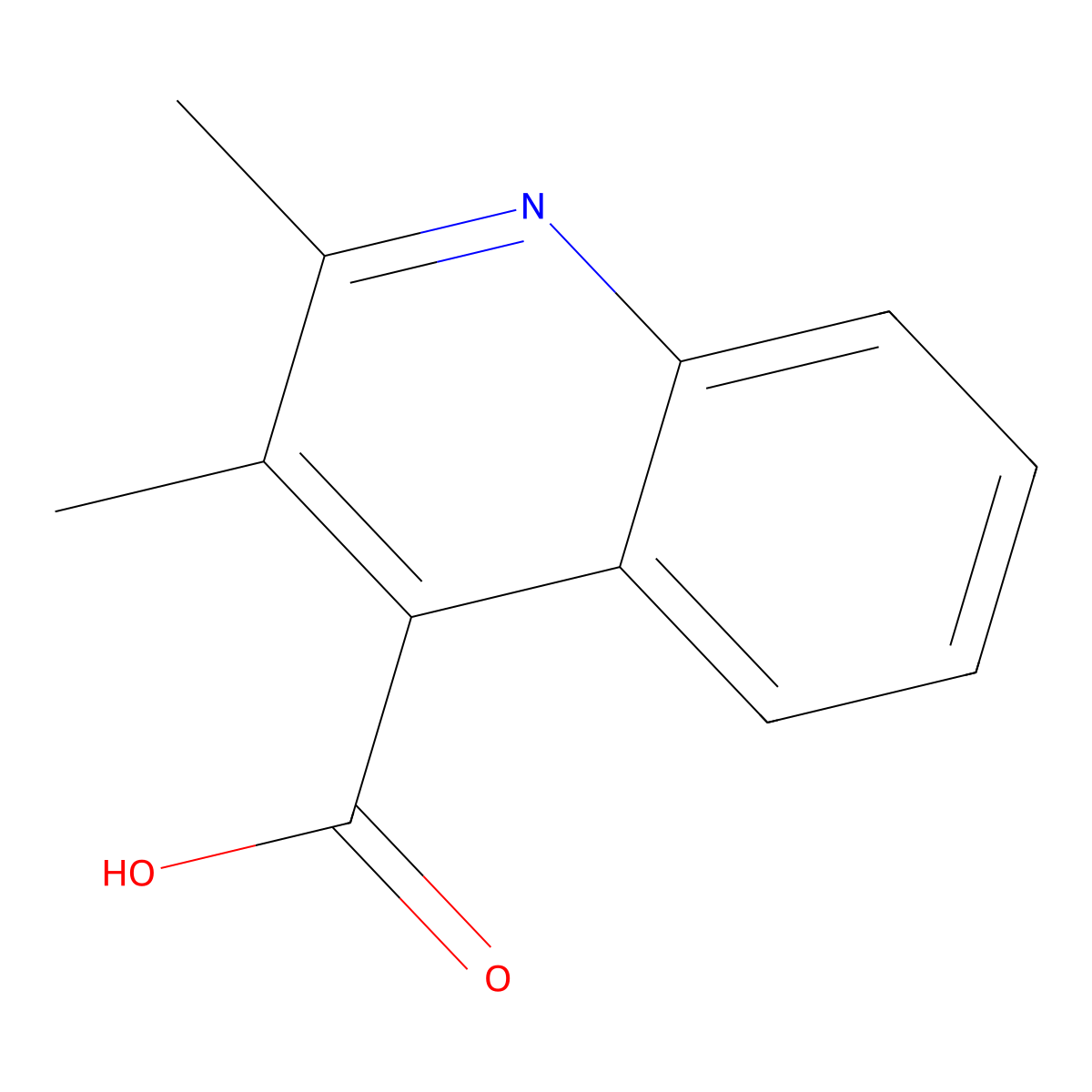 2,3-Dimethylquinoline-4-carboxylic acid molecular structure, CAS 7120-25-4