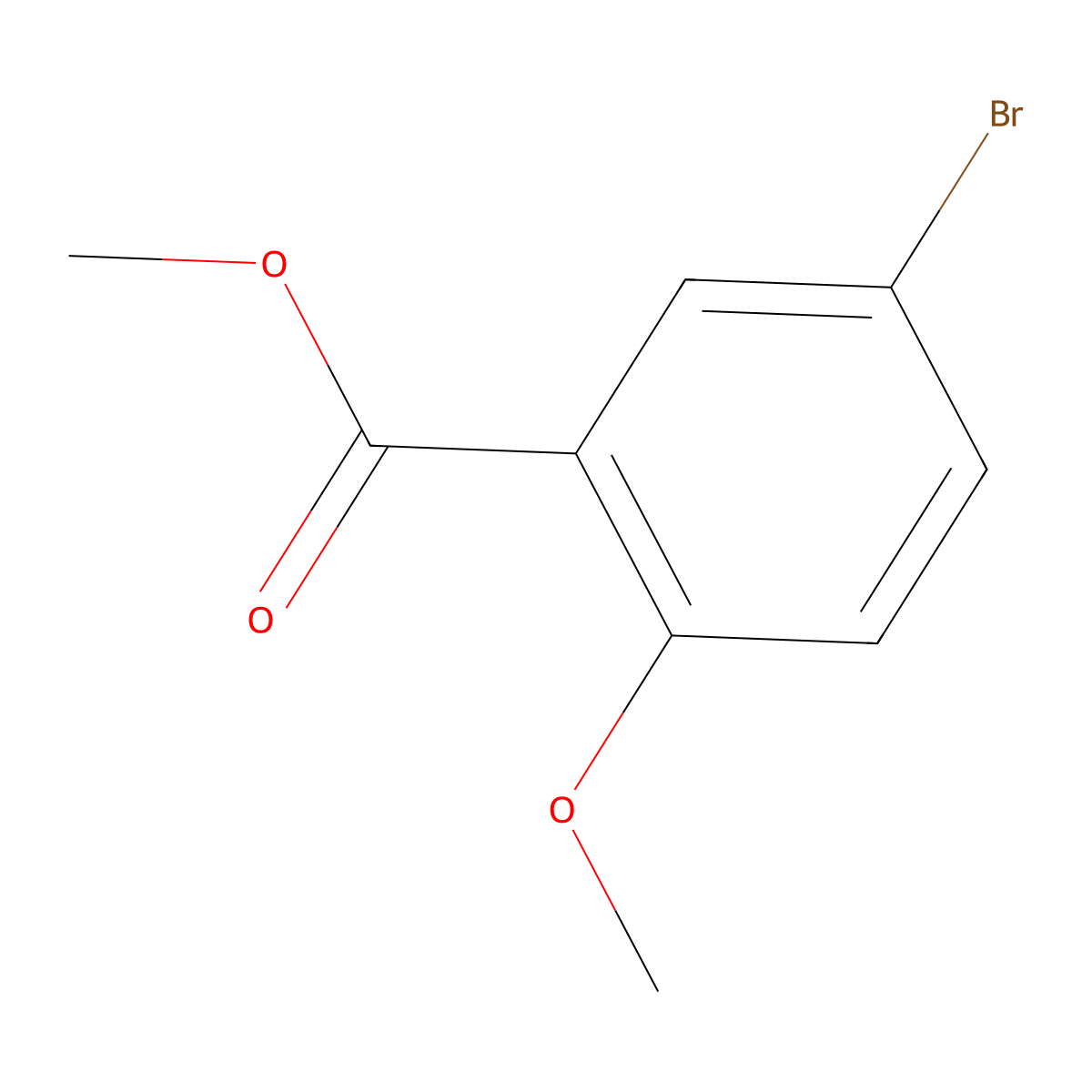 Methyl 5-bromo-2-methoxybenzoate molecular structure, CAS 7120-41-4