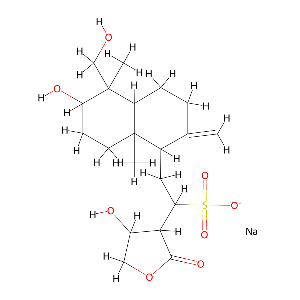Andrographolidi natrii bisulfis molecular structure, CAS 71202-97-6