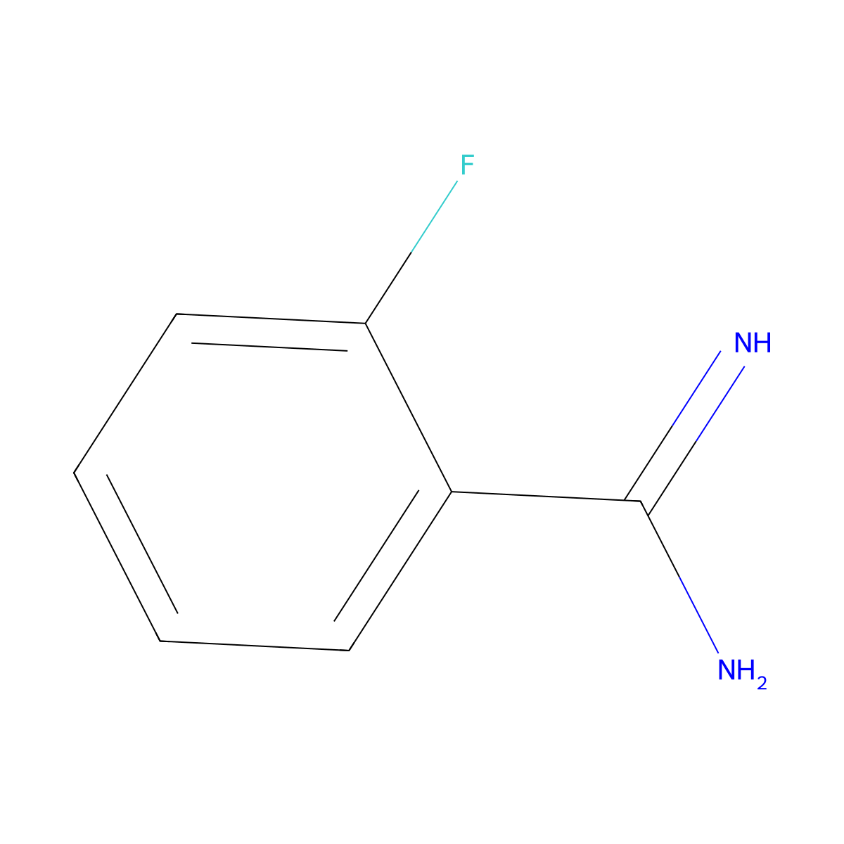 2-Fluorobenzamidine molecular structure, CAS 71204-93-8