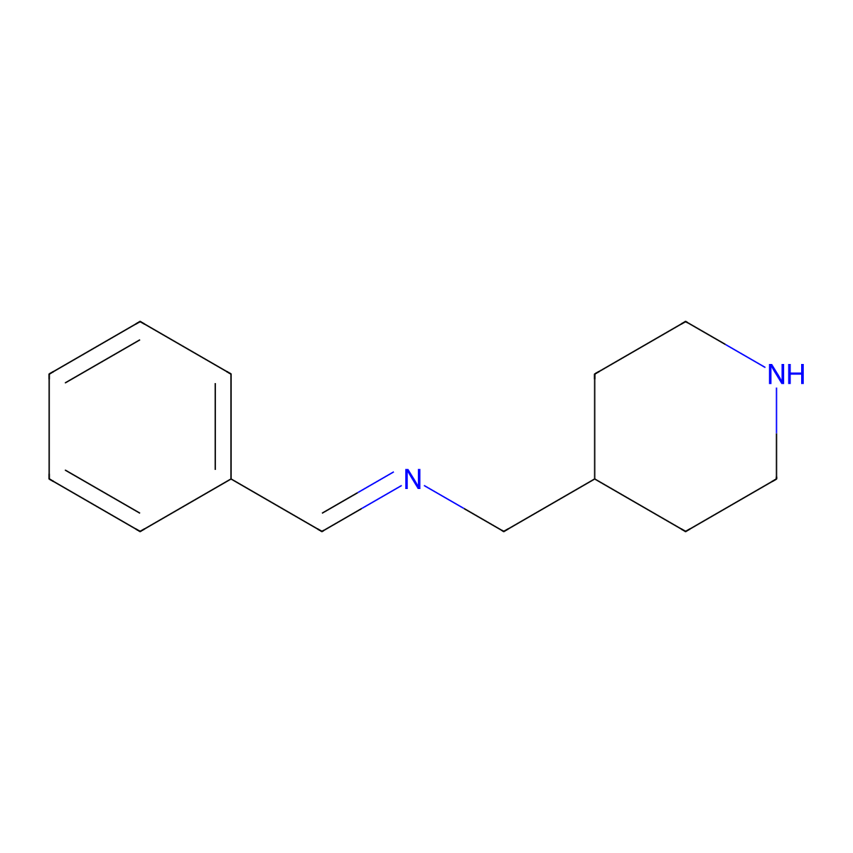 N-Benzylidene(piperidin-4-yl)methanamine molecular structure, CAS 71207-29-9