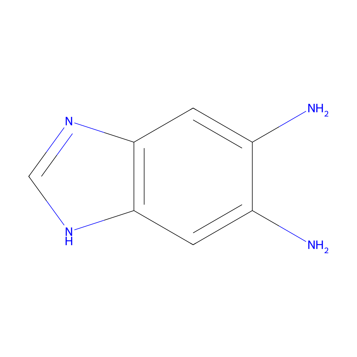 1H-1,3-benzodiazole-5,6-diamine molecular structure, CAS 71209-21-7