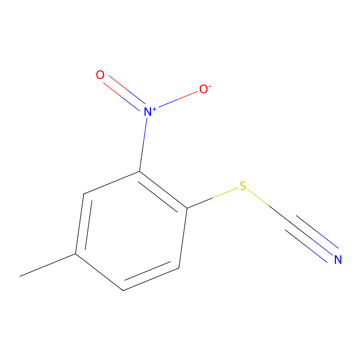 Thiocyanic acid, 4-methyl-2-nitrophenyl ester molecular structure, CAS 71215-88-8
