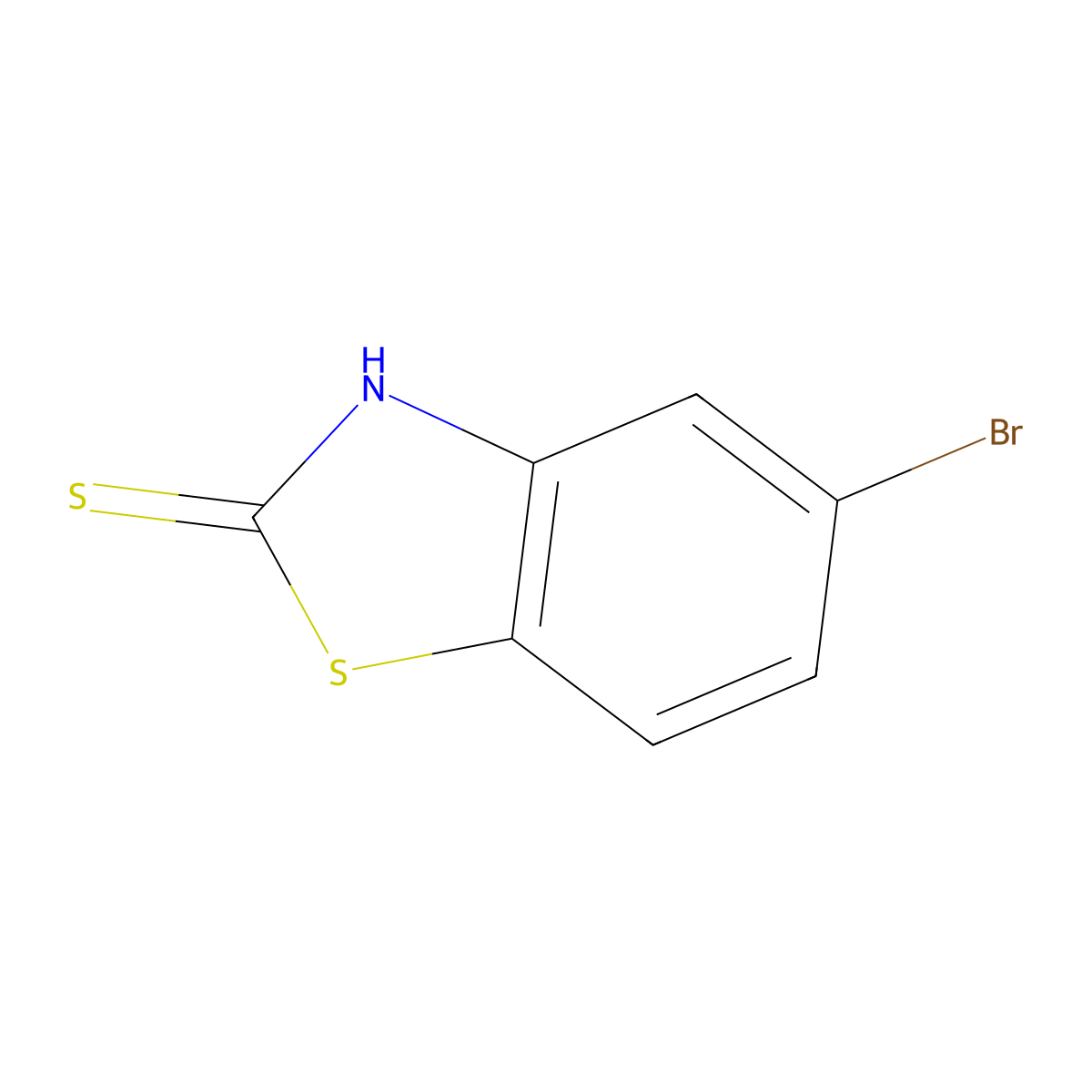 5-Bromo-2-mercaptobenzothiazole molecular structure, CAS 71216-20-1