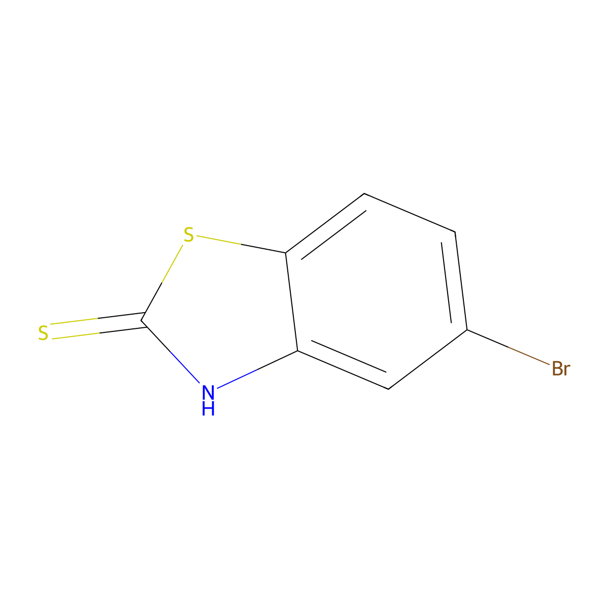 5-Bromo-2-mercaptobenzothiazole molecular structure, CAS 71216-20-1