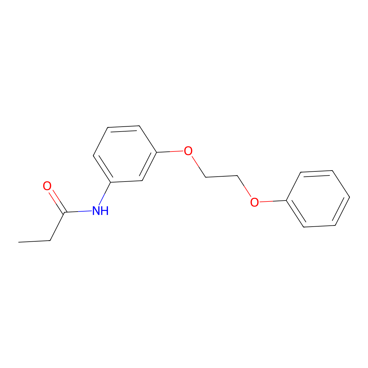 N-[3-(2-phenoxyethoxy)phenyl]propanamide molecular structure, CAS 71219-43-7