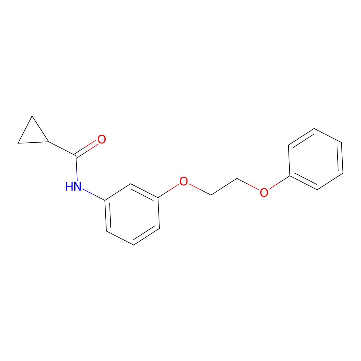 N-[3-(2-phenoxyethoxy)phenyl]cyclopropanecarboxamide molecular structure, CAS 71219-44-8