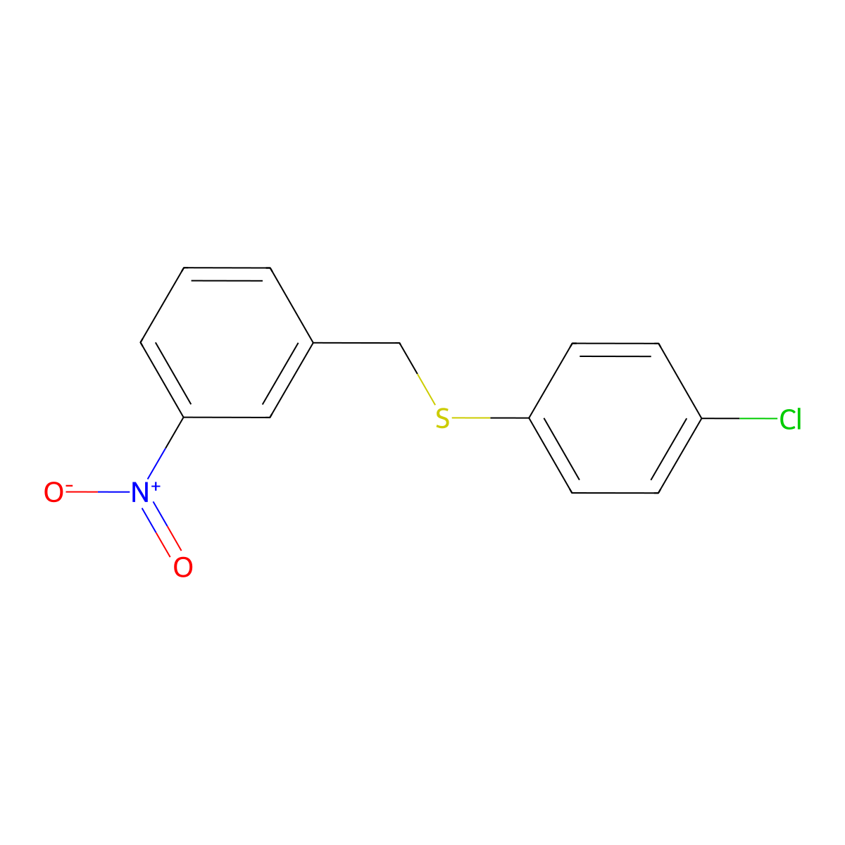 1-[(4-Chlorophenyl)sulfanylmethyl]-3-nitrobenzene molecular structure, CAS 71219-94-8