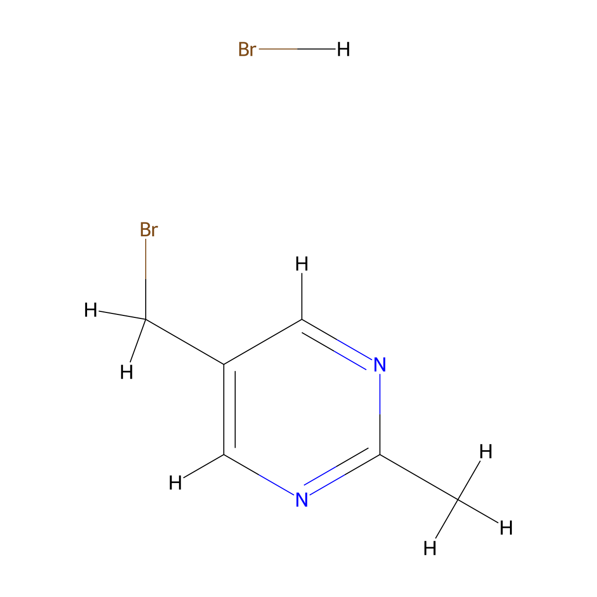 5-(Bromomethyl)-2-methylpyrimidine hydrobromide molecular structure, CAS 7122-84-1