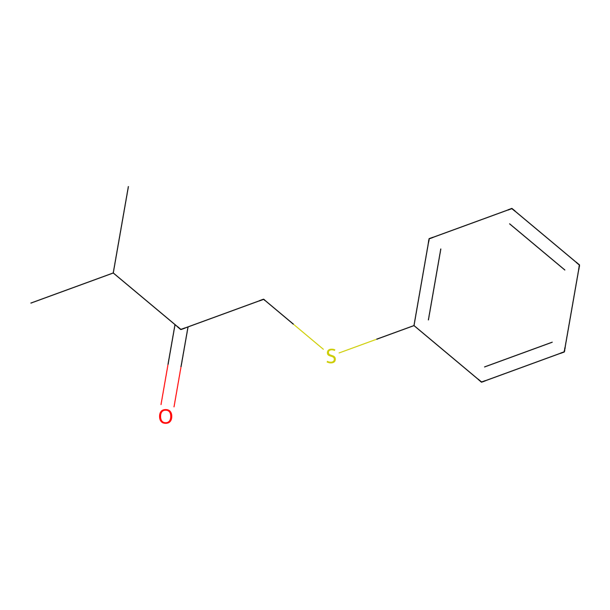 3-Methyl-1-phenylsulfanyl-butan-2-one molecular structure, CAS 71221-49-3