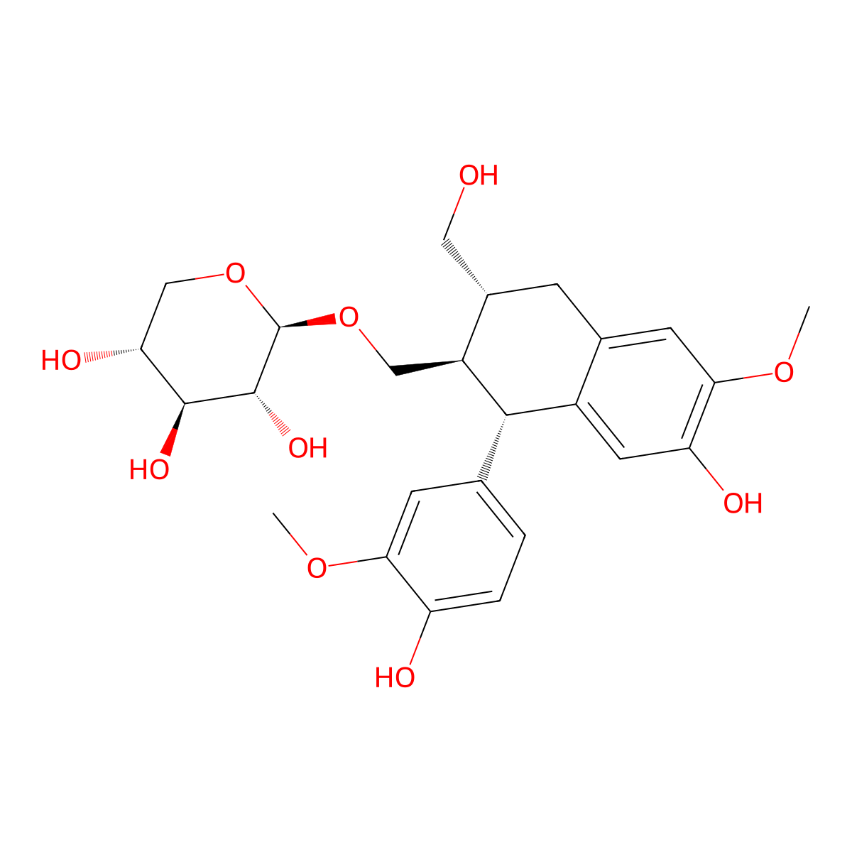 Schizandriside molecular structure, CAS 71222-06-5