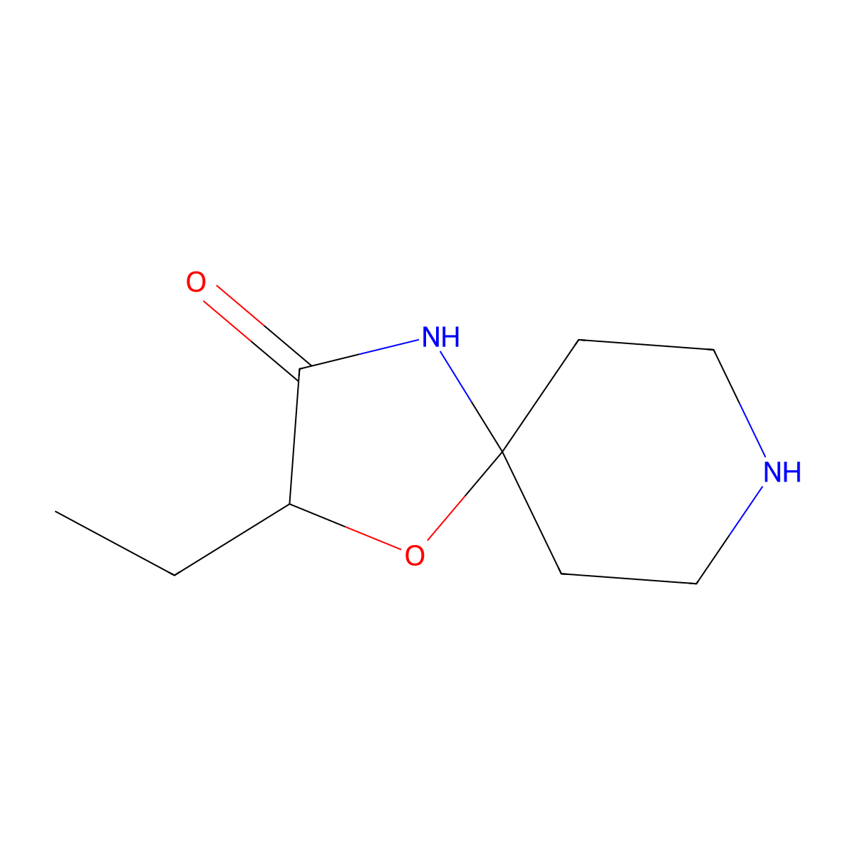 2-Ethyl-1-oxa-4,8-diazaspiro[4.5]decan-3-one molecular structure, CAS 712255-89-5
