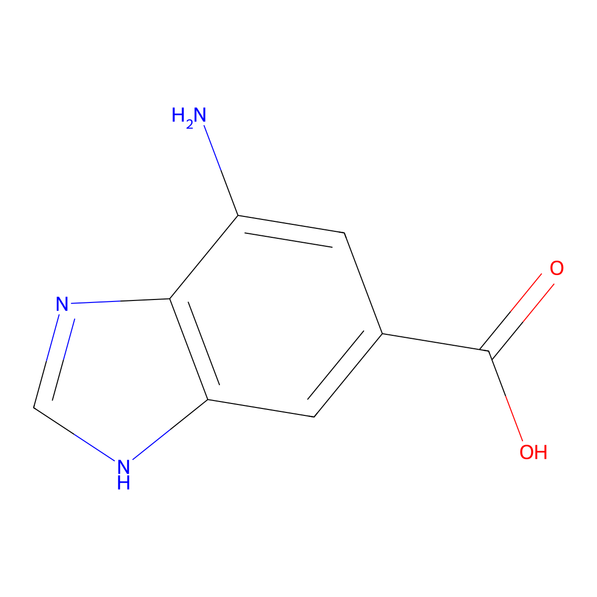7-Amino-1H-benzimidazole-5-carboxylic acid molecular structure, CAS 712263-15-5