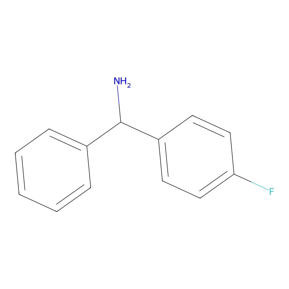 (r)-(4-Fluorophenyl)(phenyl)methanamine molecular structure, CAS 712263-78-0