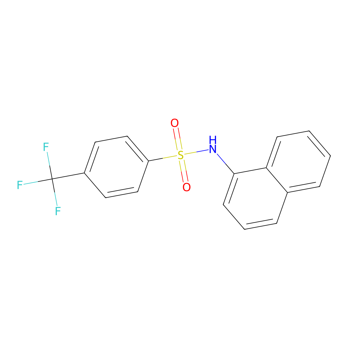 N-(Naphthalen-1-YL)-4-(trifluoromethyl)benzenesulfonamide molecular structure, CAS 712271-18-6