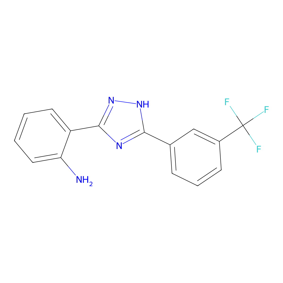 2-{3-[3-(trifluoromethyl)phenyl]-1H-1,2,4-triazol-5-yl}aniline molecular structure, CAS 712277-66-2