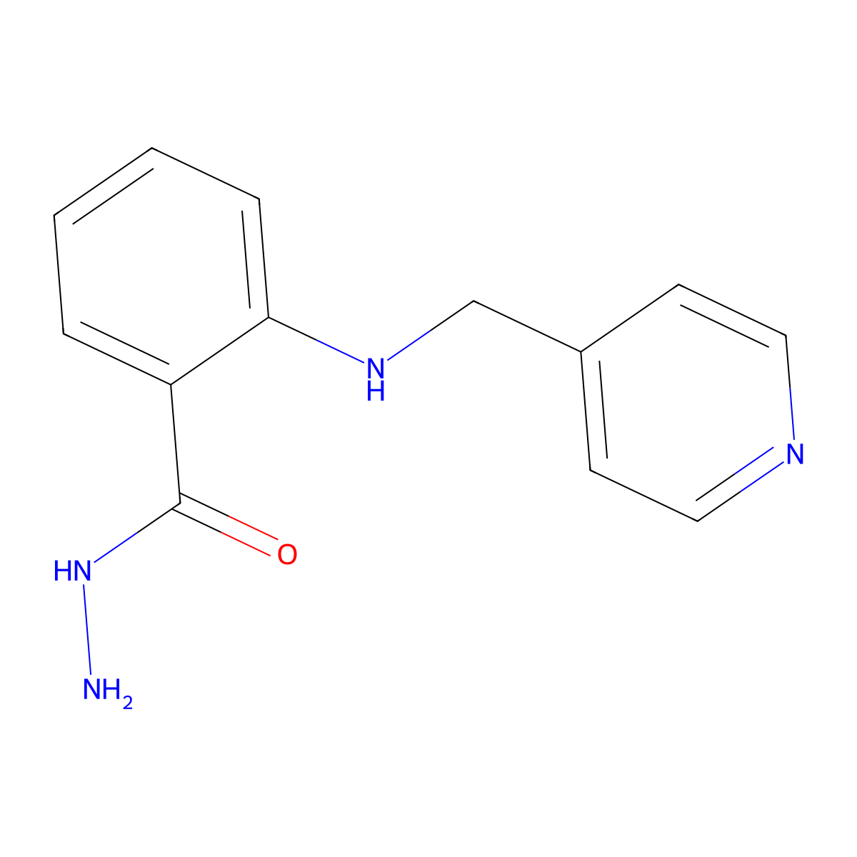 2-{[(Pyridin-4-yl)methyl]amino}benzohydrazide molecular structure, CAS 712277-67-3
