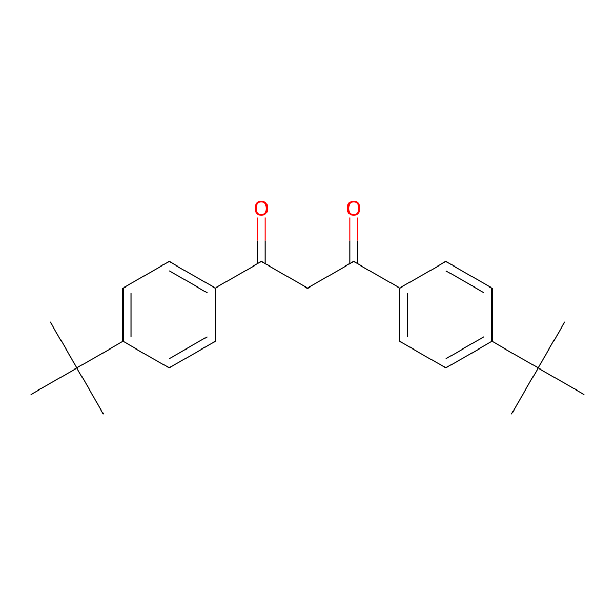 1,3-Propanedione, 1,3-bis[4-(1,1-dimethylethyl)phenyl]- molecular structure, CAS 71228-00-7