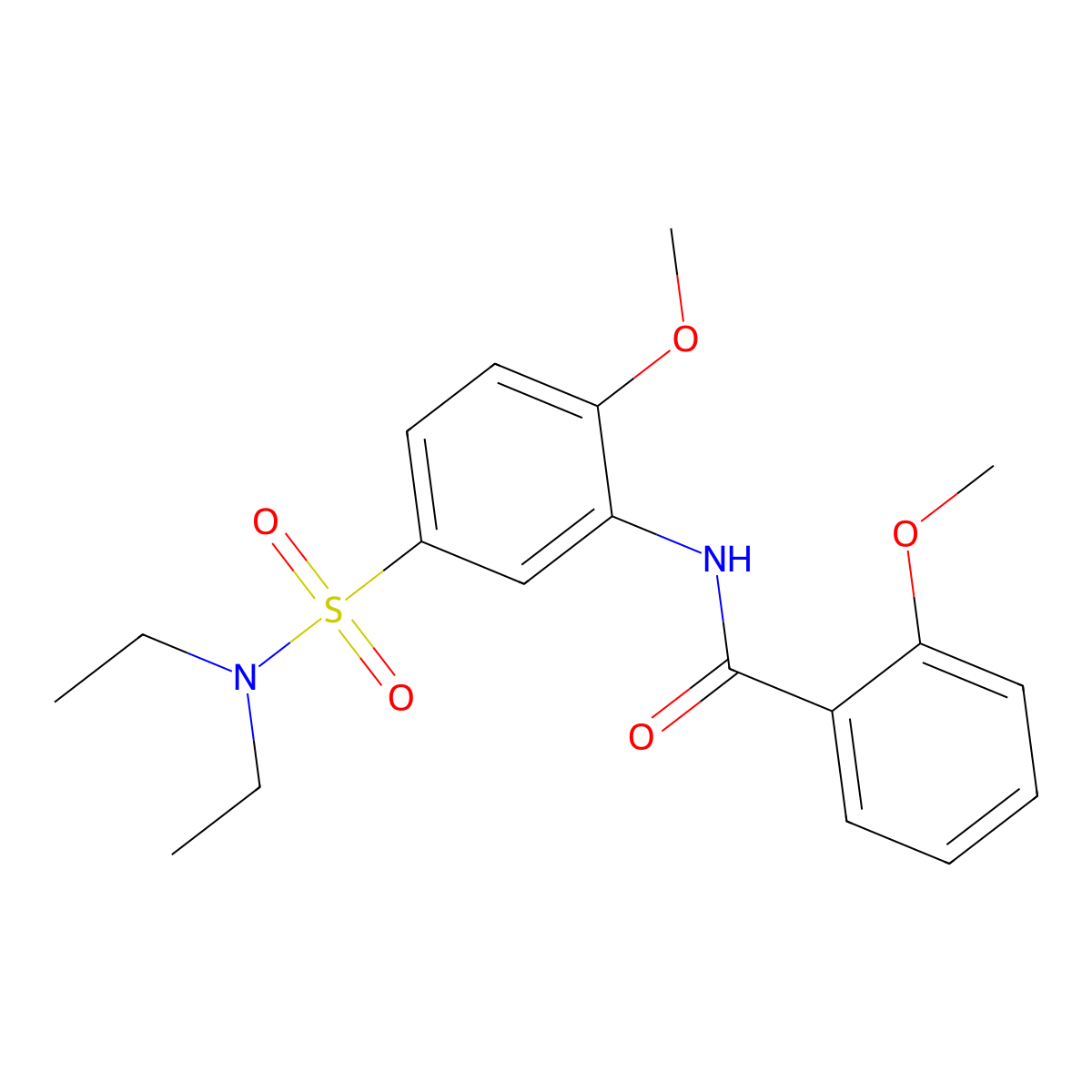 N-[5-(diethylsulfamoyl)-2-methoxyphenyl]-2-methoxybenzamide molecular structure, CAS 712284-13-4