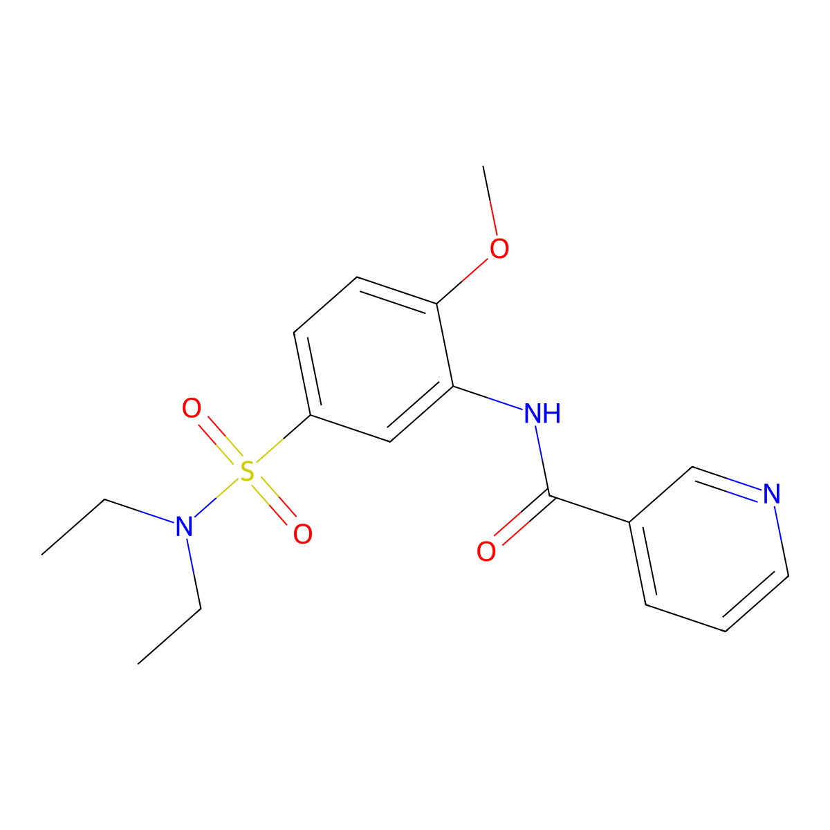 N-[5-(diethylsulfamoyl)-2-methoxyphenyl]pyridine-3-carboxamide molecular structure, CAS 712284-14-5