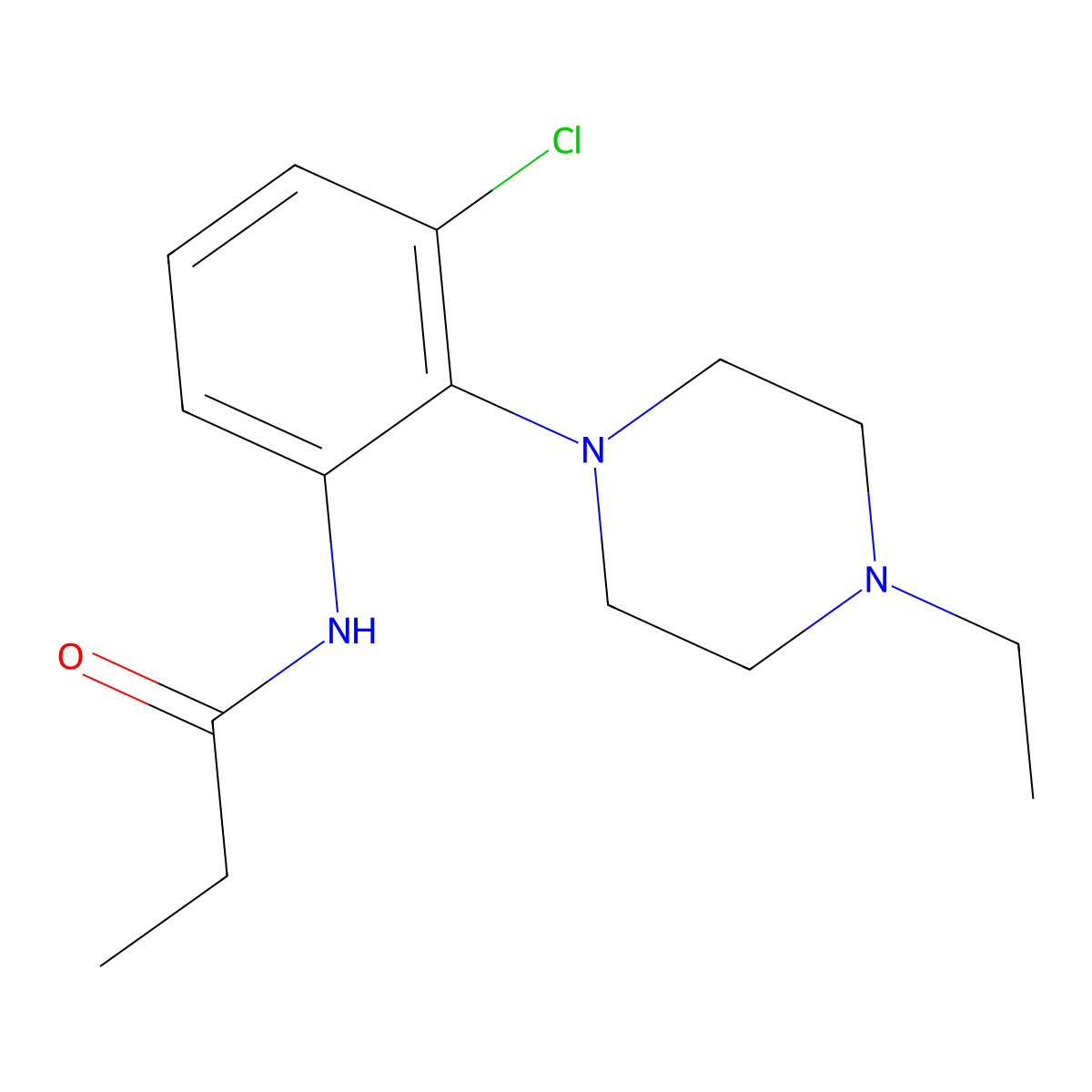 N-[3-chloro-2-(4-ethylpiperazin-1-yl)phenyl]propanamide molecular structure, CAS 712284-39-4