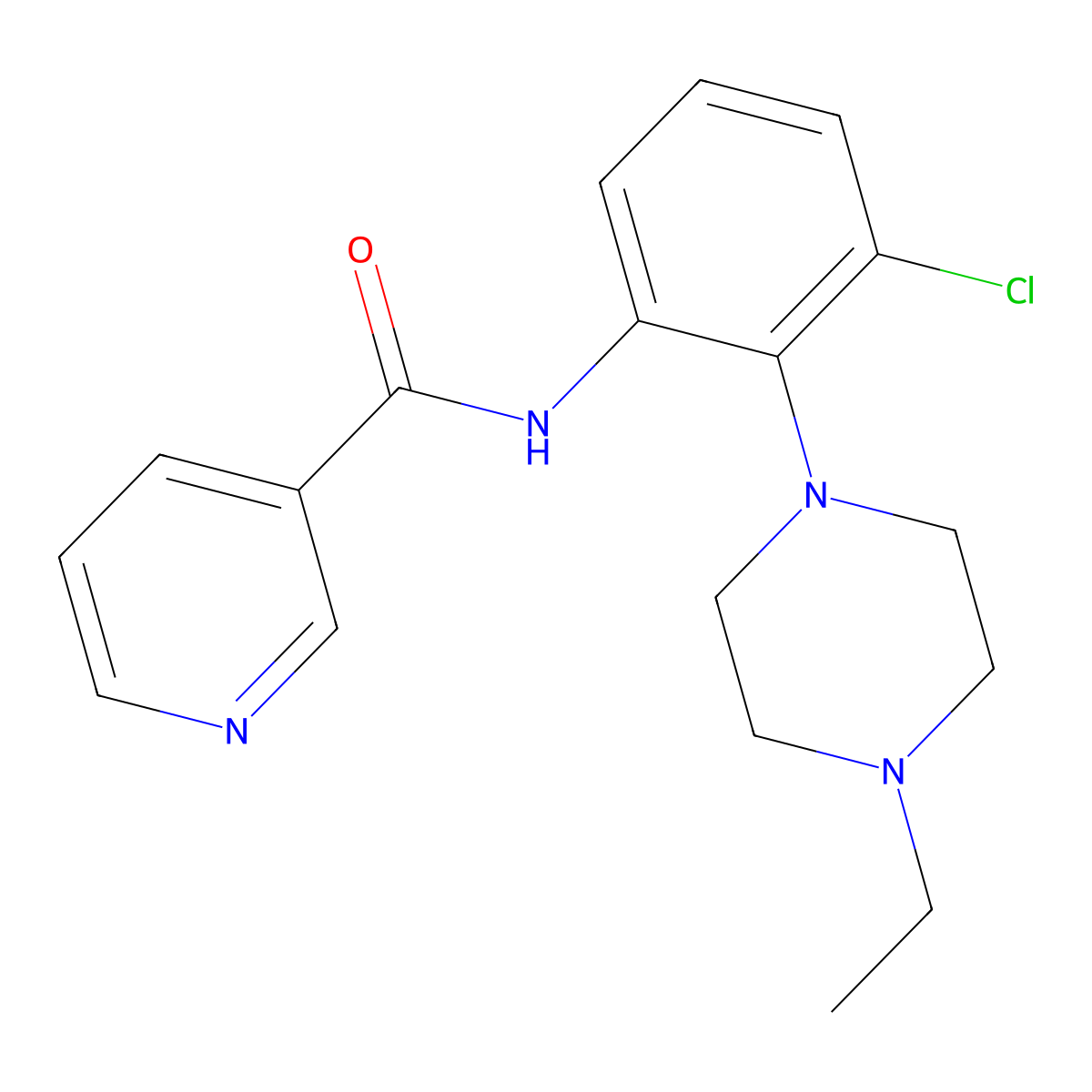 N-[3-chloro-2-(4-ethylpiperazin-1-yl)phenyl]pyridine-3-carboxamide molecular structure, CAS 712284-48-5