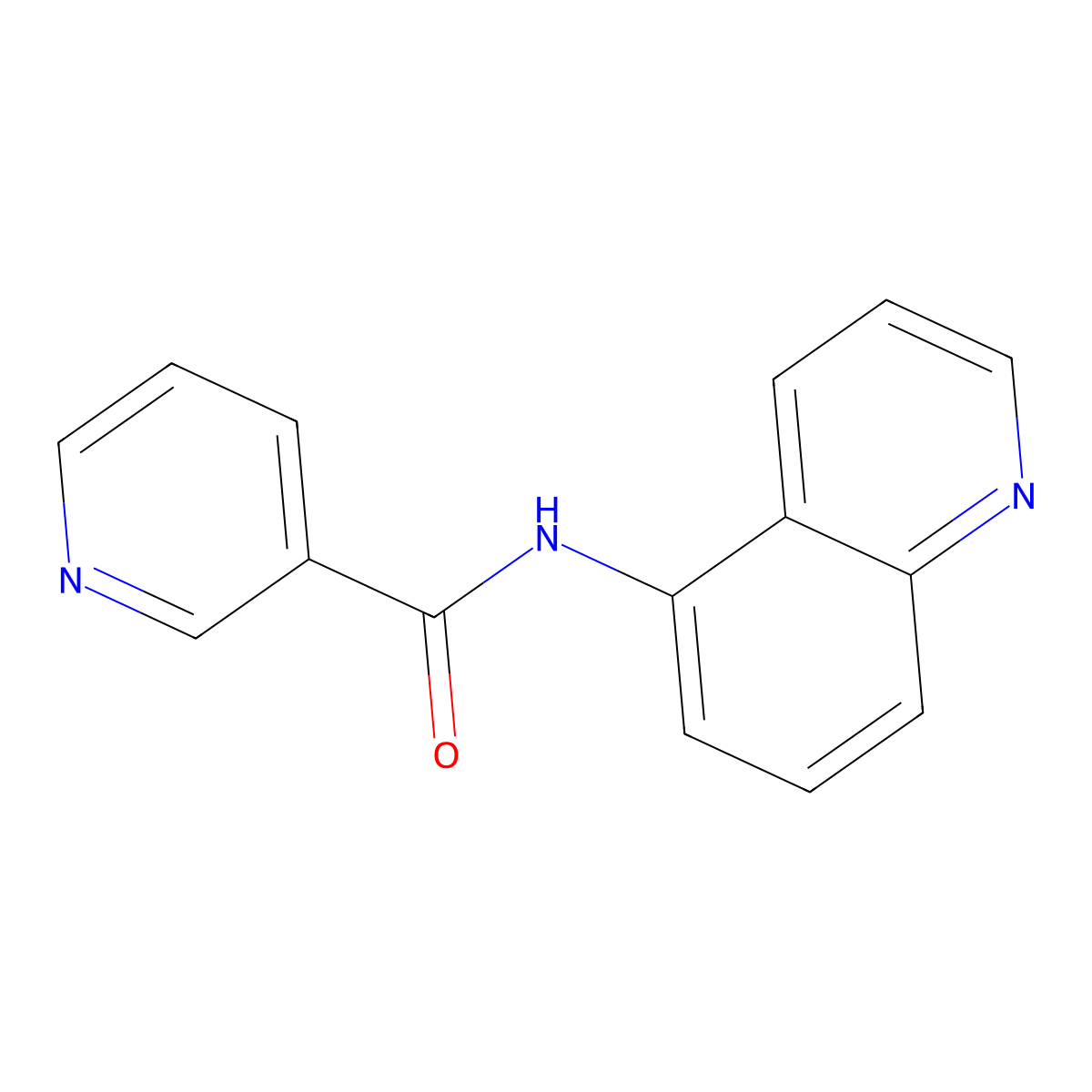 N-5-quinolinylnicotinamide molecular structure, CAS 712284-53-2