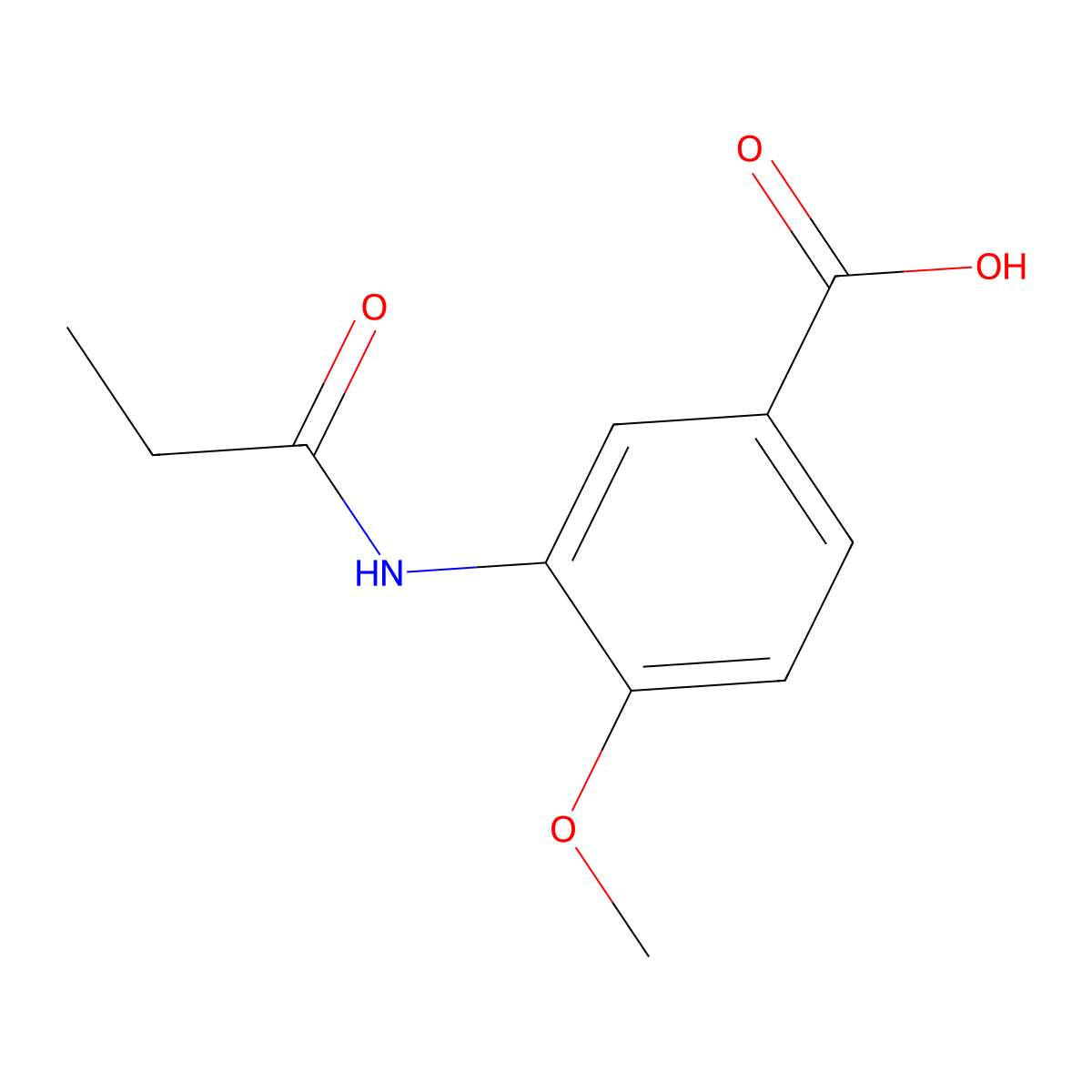 4-Methoxy-3-(propionylamino)benzoic acid molecular structure, CAS 712286-88-9