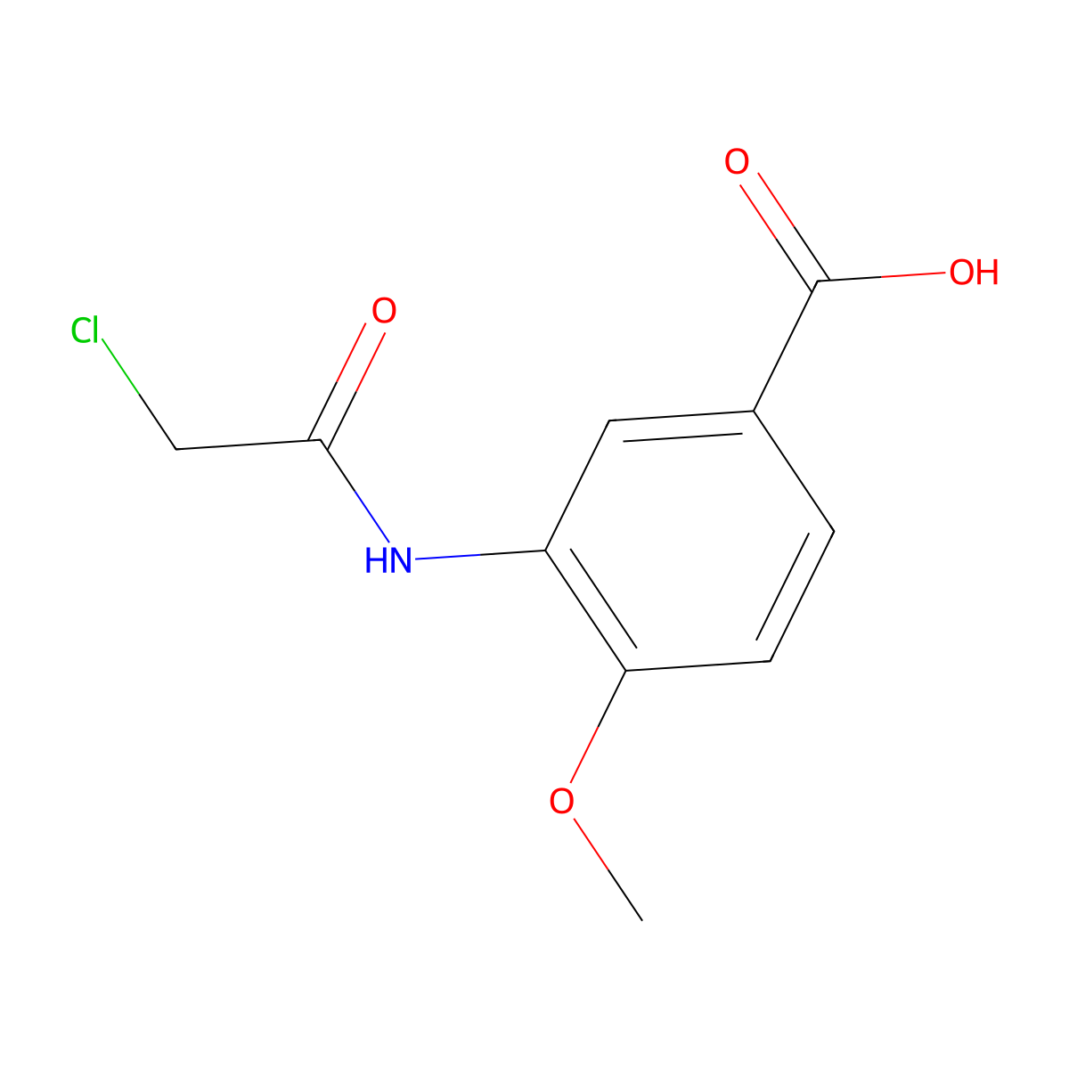 3-[(Chloroacetyl)amino]-4-methoxybenzoic acid molecular structure, CAS 712286-89-0