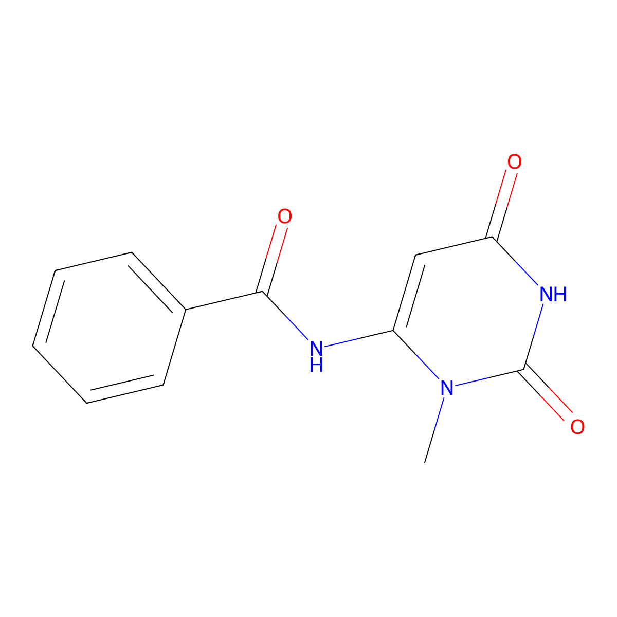 N-(3-Methyl-2,6-dioxo-1,2,3,6-tetrahydropyrimidin-4-yl)benzamide molecular structure, CAS 712286-96-9