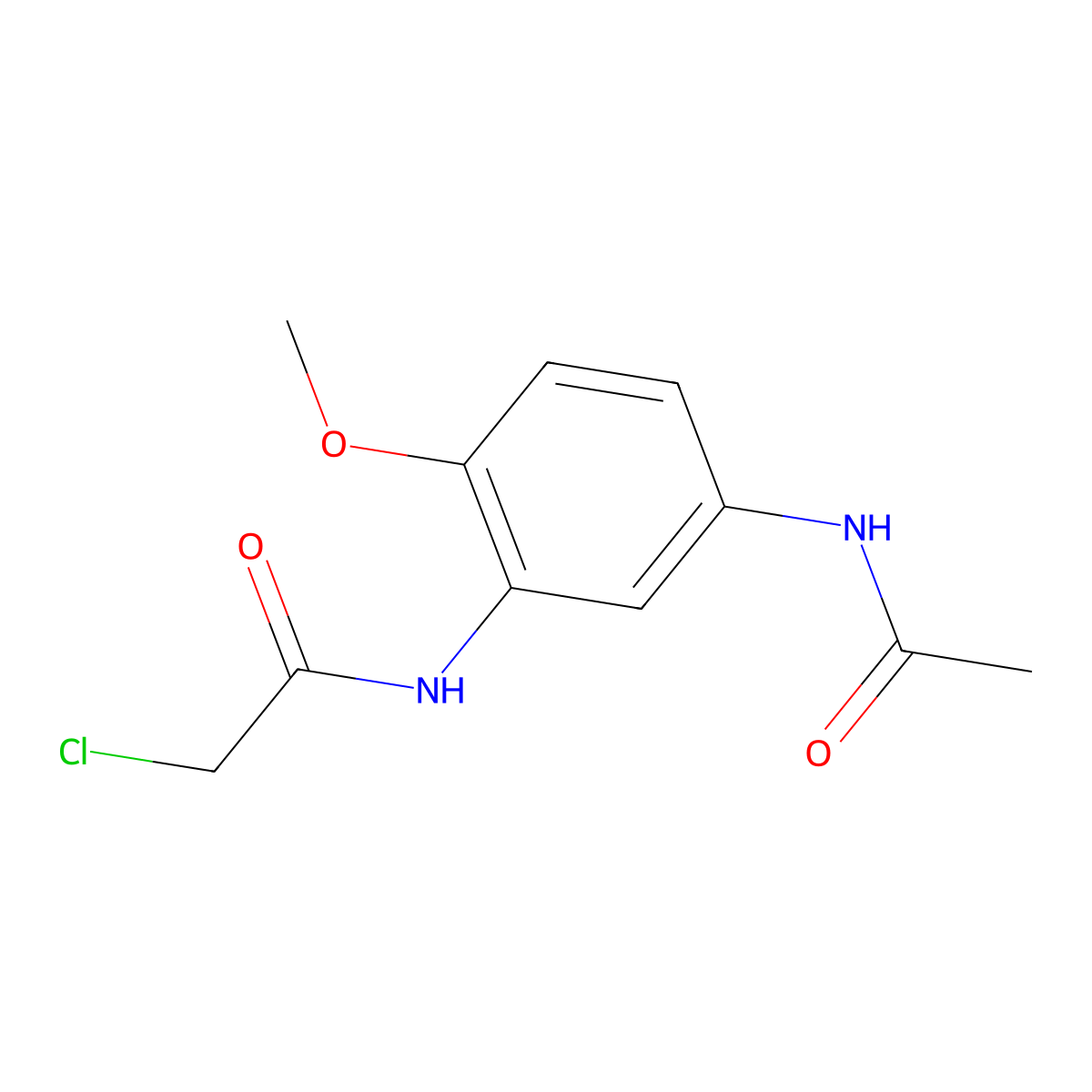 2-chloro-N-(5-acetamido-2-methoxyphenyl)acetamide molecular structure, CAS 712287-14-4