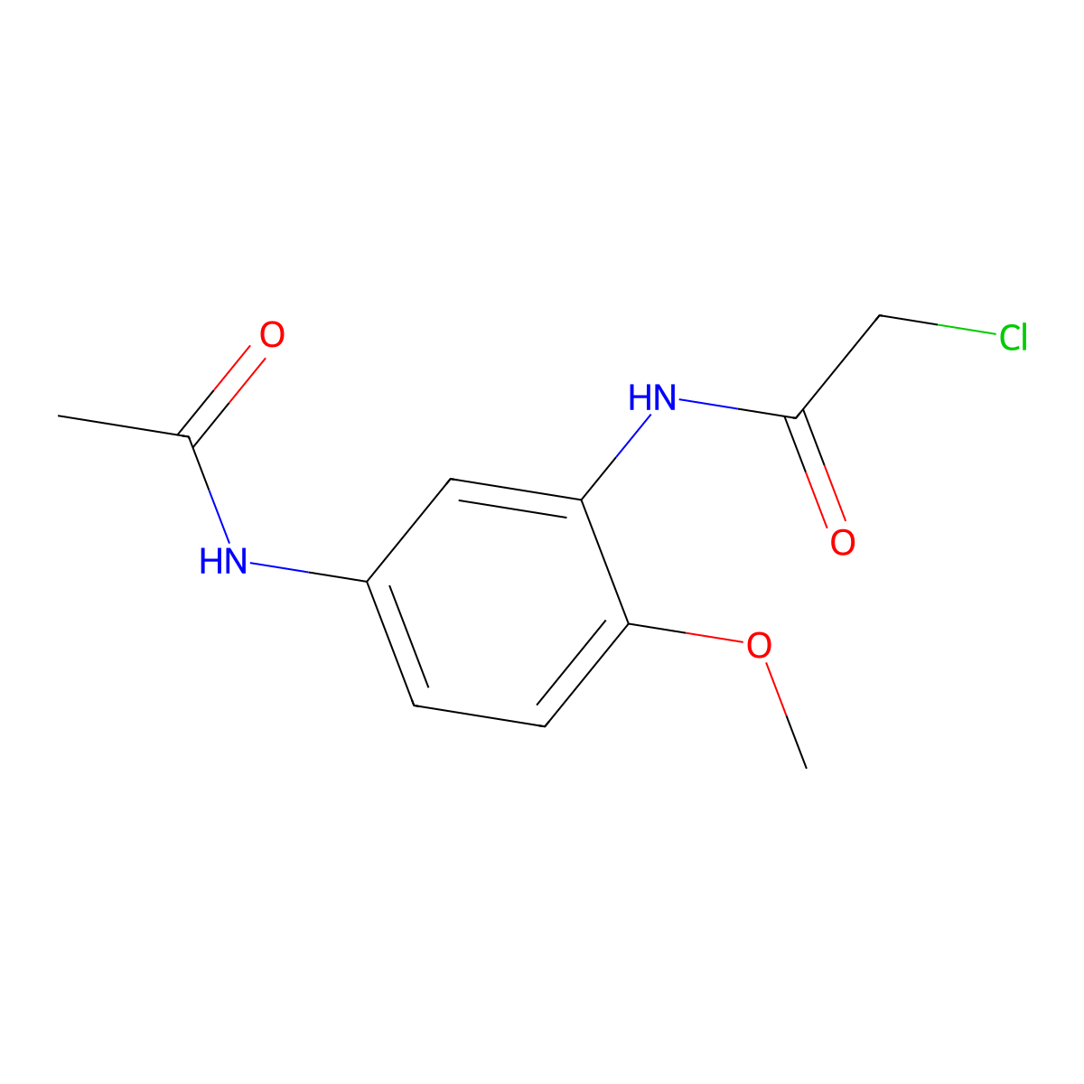 2-chloro-N-(5-acetamido-2-methoxyphenyl)acetamide molecular structure, CAS 712287-14-4