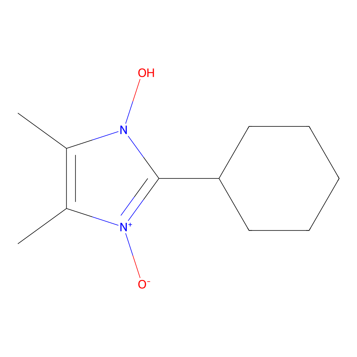 2-Cyclohexyl-4,5-dimethylimidazole-1,3-diol molecular structure, CAS 712287-86-0
