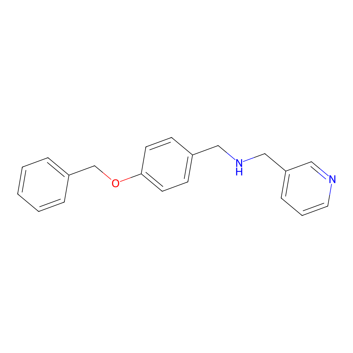 N-[4-(benzyloxy)benzyl]-N-(3-pyridinylmethyl)amine molecular structure, CAS 712289-90-2