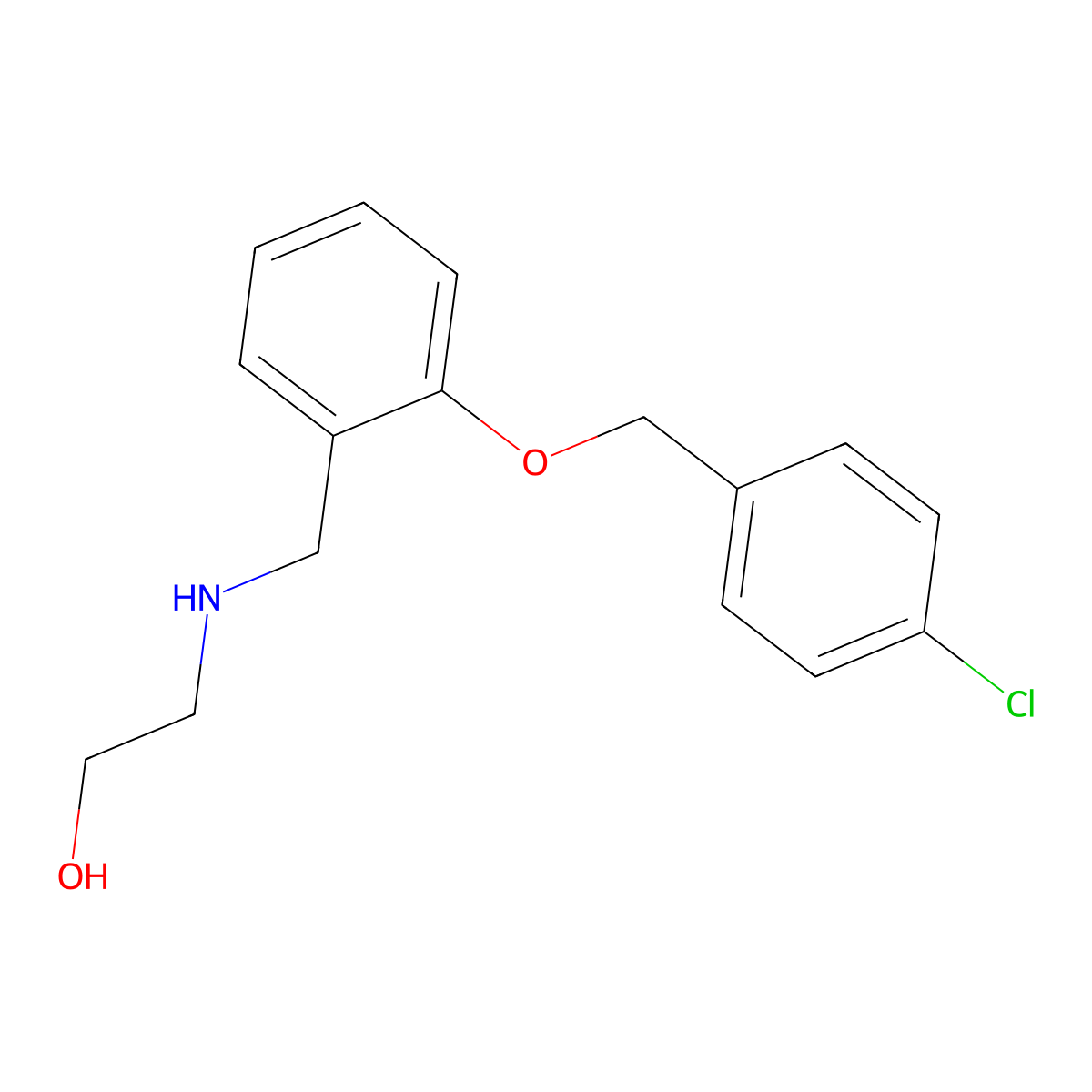 2-({2-[(4-Chlorobenzyl)oxy]benzyl}amino)ethanol molecular structure, CAS 712289-99-1
