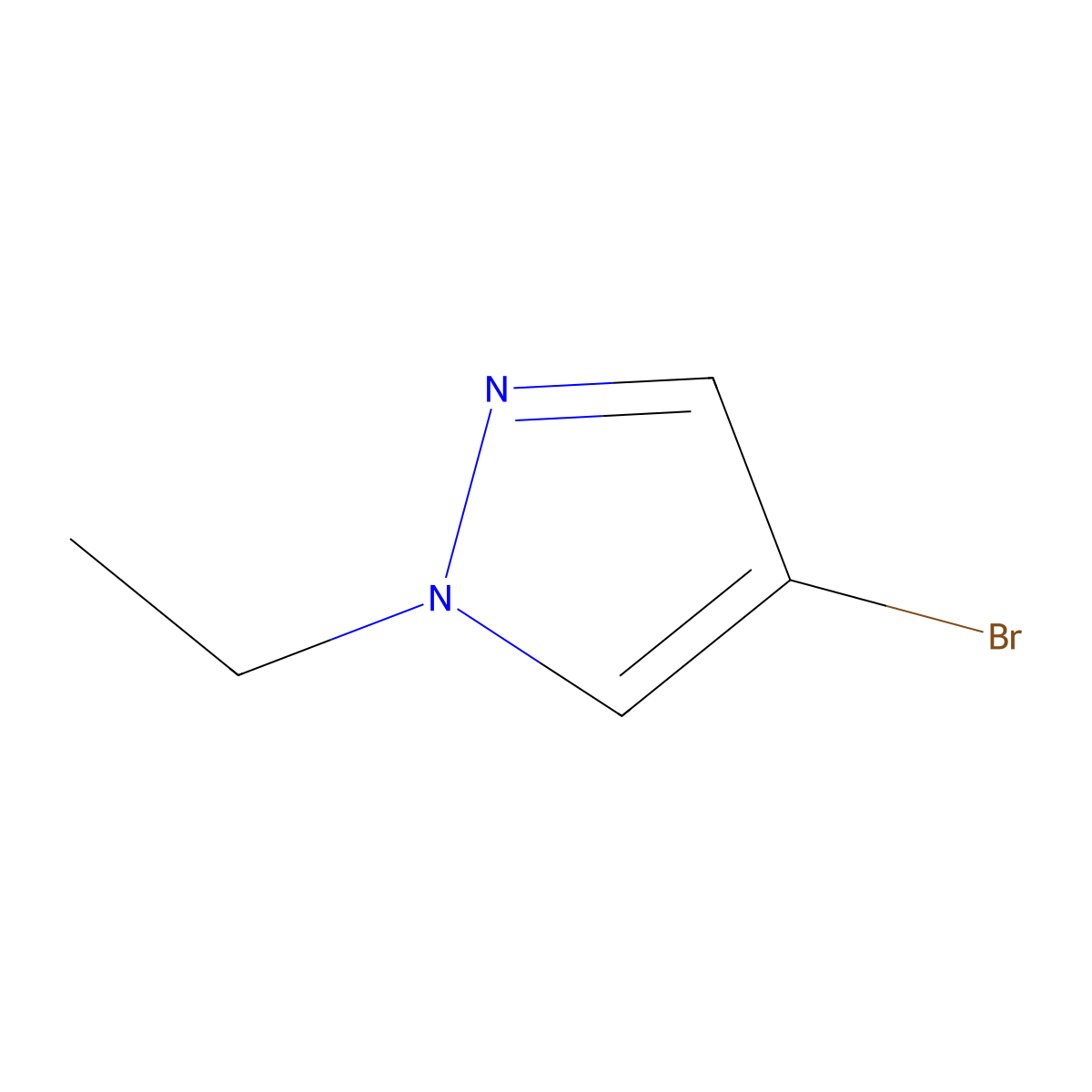 4-Bromo-1-ethyl-1H-pyrazole molecular structure, CAS 71229-85-1
