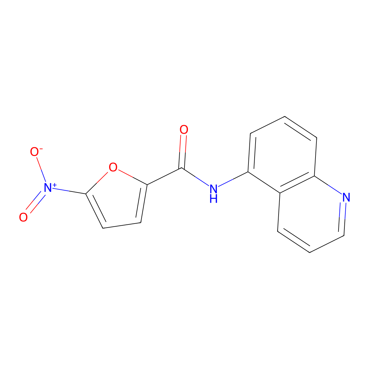 5-nitro-N-(quinolin-5-yl)furan-2-carboxamide molecular structure, CAS 712290-47-6