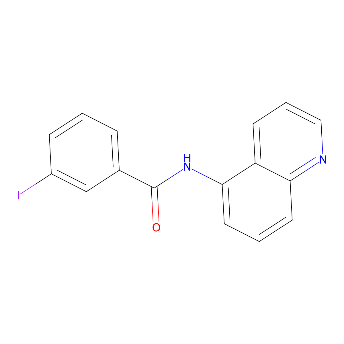 3-iodo-N-quinolin-5-ylbenzamide molecular structure, CAS 712290-90-9