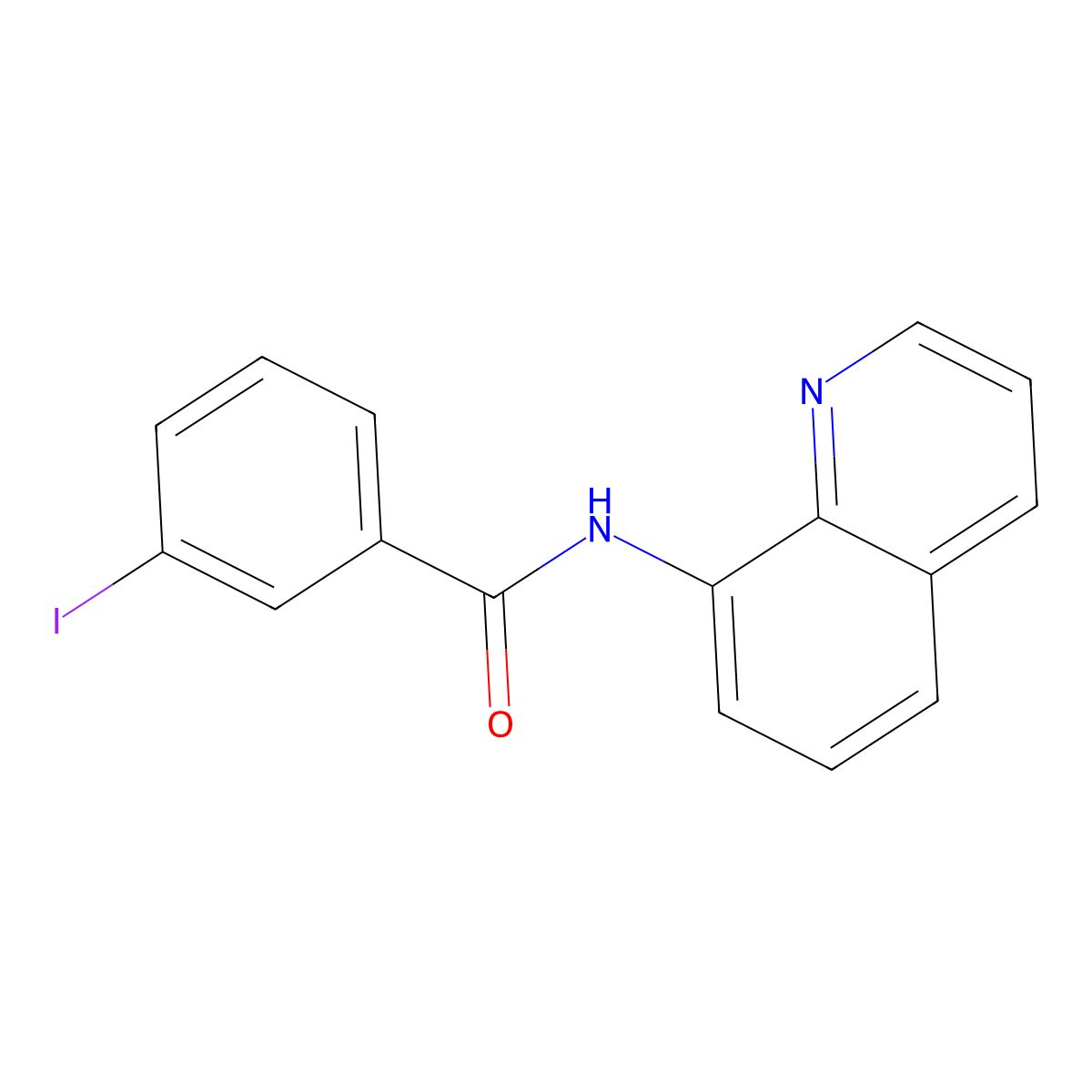 3-iodo-N-(quinolin-8-yl)benzamide molecular structure, CAS 712290-91-0
