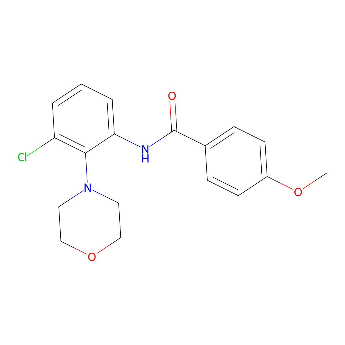 N-(3-chloro-2-morpholin-4-ylphenyl)-4-methoxybenzamide molecular structure, CAS 712290-94-3