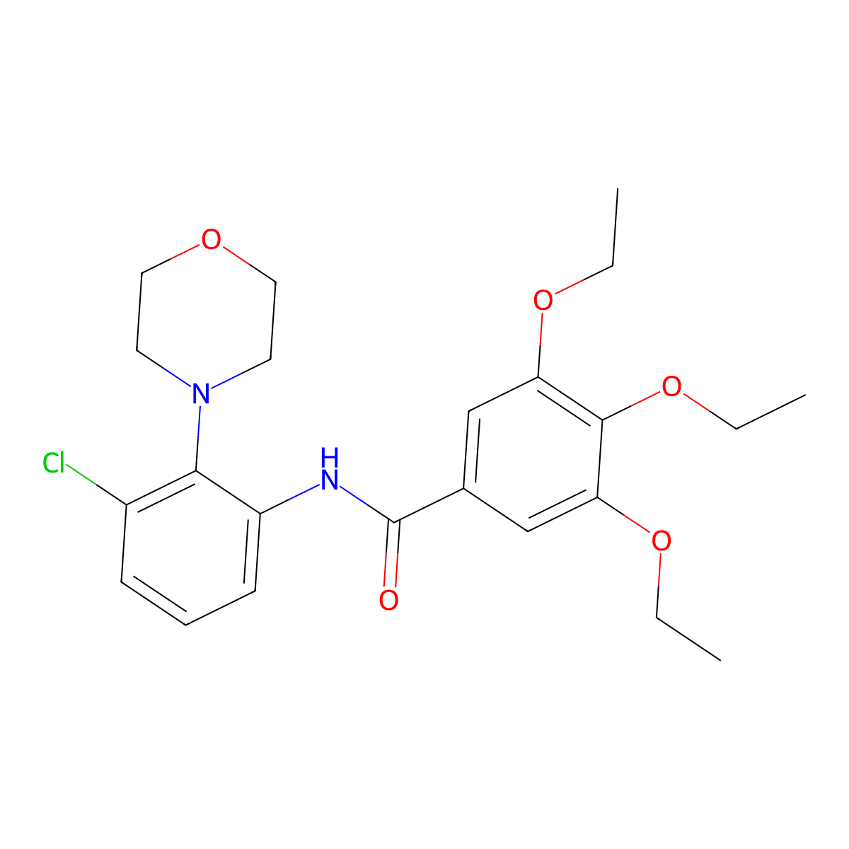 N-(3-chloro-2-morpholin-4-ylphenyl)-3,4,5-triethoxybenzamide molecular structure, CAS 712290-96-5